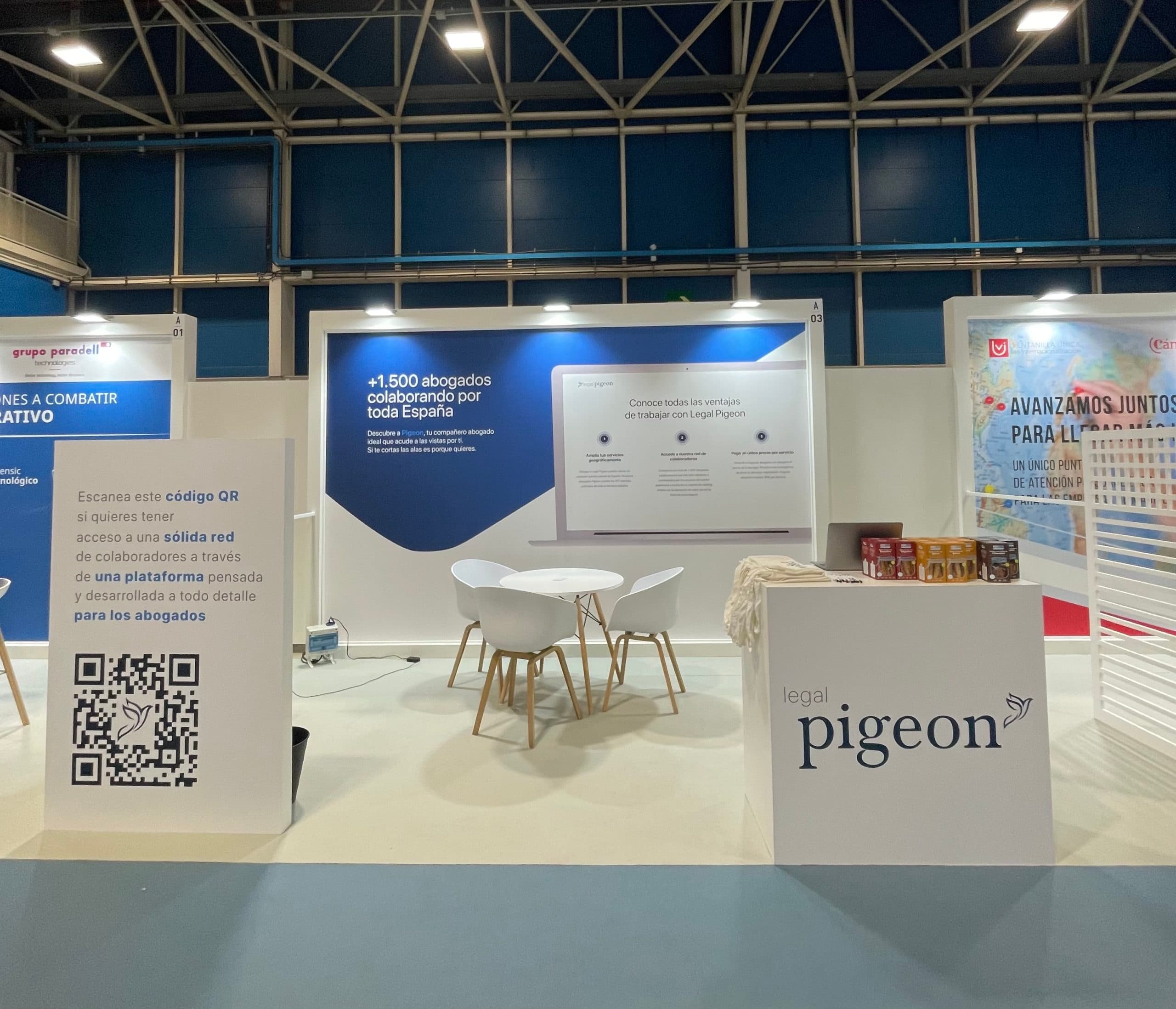 Oriol Miralbell presentando Legal Pigeon en Spain Legal Expo